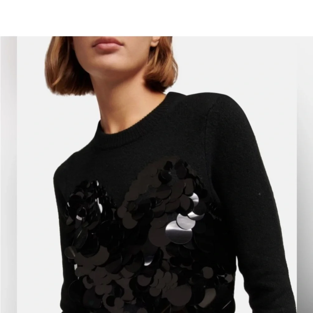 Altuzarra Wynnifred Wool Knit Gradient Pailette Cocktail Dress - Picture 4 of 16